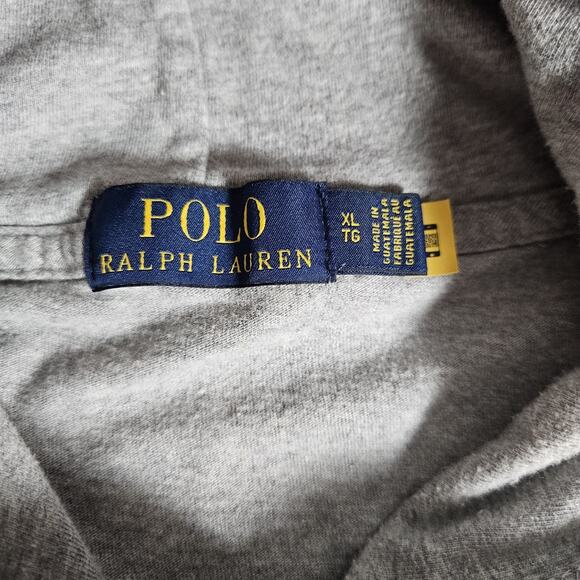 Polo Ralph Lauren Shirt Mens XL Gray Bear Hooded Ralphcore Lo-Heads Preppy - Picture 3 of 9